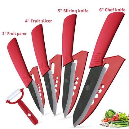 Conjunto de Facas de Cerâmica para Cozinha, 3 4 5 6 polegadas, Faca do Chef, Utilitária, para Fatiar, Cortar Frutas, Legumes, Comida de Bebê, para Descascar, Cabo Antiderrapante