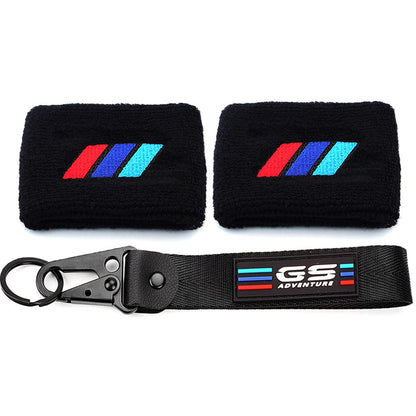 Para BMW S1000XR S1000RR S1000R R1250GS R1200GS F850GS Acessórios para Motocicleta Reservatório de Fluido de Freio Meia de Punho Elástico Chaveiro
