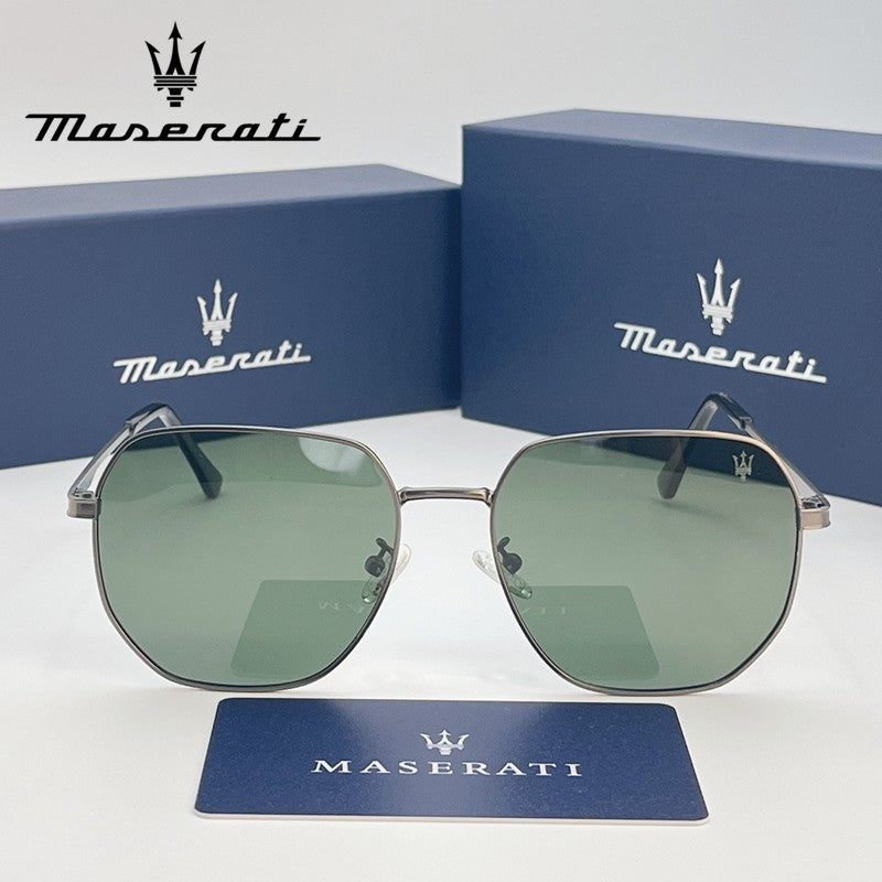 Óculos de Sol MASERATI Quadrados Estilosos Polarizados para Dirigir, Viajar, Masculinos e Femininos, UV400 Visão Nítida