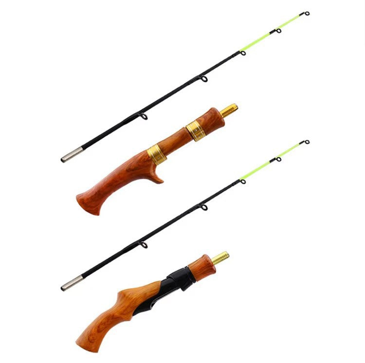 Vara de Pesca Telescópica Mini WEIHE 62 cm para Gelo Portátil Fibra de Carbono Pesca de Carpa de Camarão em Rio