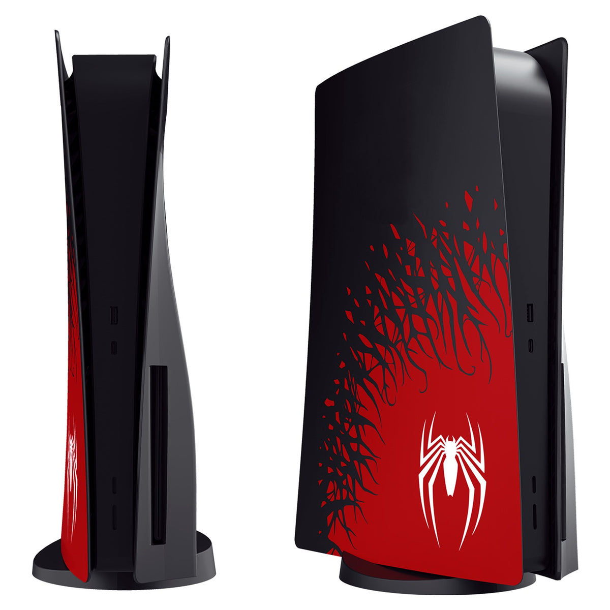 For Playstation 5 Disc Edition Faceplate PS5 Front Back Plates ABS Replacement Shell Protective Cover DIY Custom Spider