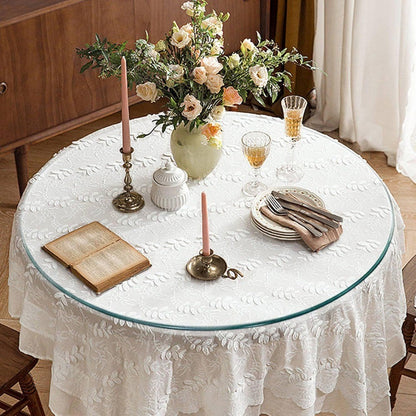 28 Inch Tempered Glass Table Top, 0.26 Inch Thick, Clear Pencil Polished Edge, Suitable for Patio, Dining, Coffee, and Side Tabl