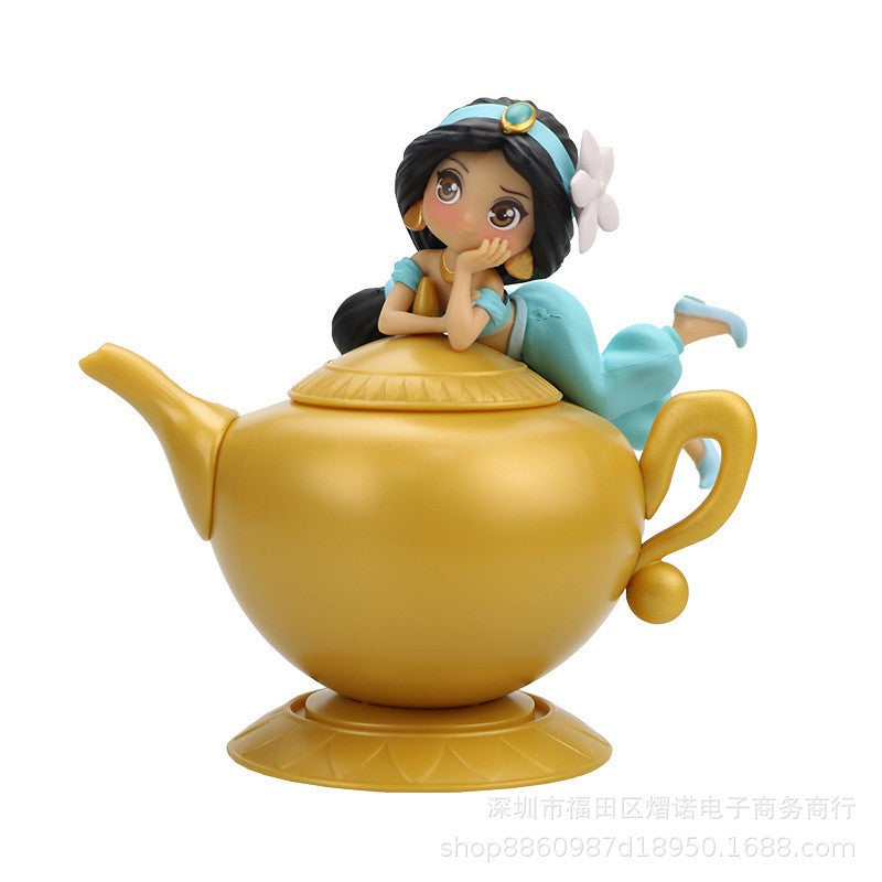 Kit com 3 Bonecas de Ação Criativas Disney Princesas Branca de Neve Ariel Jasmine Cinderela Rapunzel – Presente Para Crianças Meninas