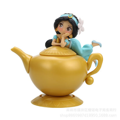 Kit com 3 Bonecas de Ação Criativas Disney Princesas Branca de Neve Ariel Jasmine Cinderela Rapunzel – Presente Para Crianças Meninas