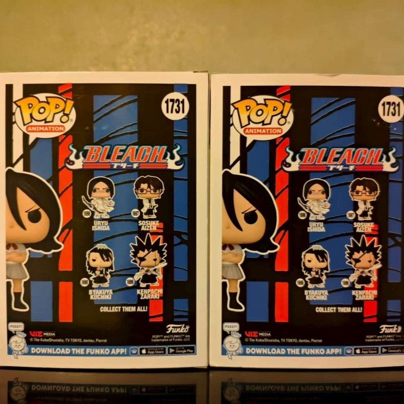 Funko Pop Original Shinigami Rukia Kuchiki Bonecos de Ação Modelo Figura de Vinil Decoração Boneca Edição Limitada Brinquedo Colecionável Presente
