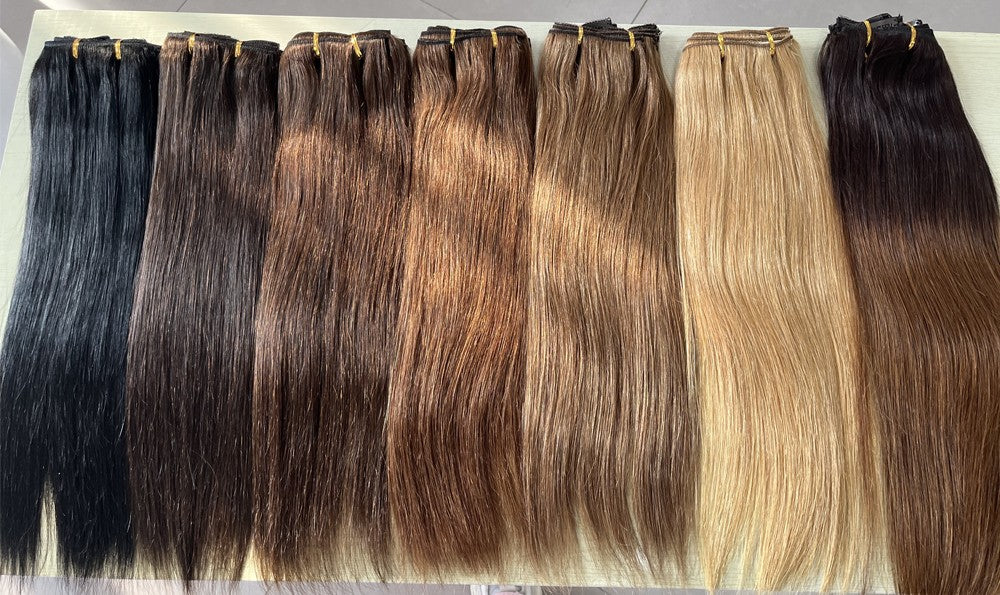 Doreen 160G 200G 240G Série Volume Cabelo Humano Liso Remy Brasileiro Com Tic Tac Extensões de Cabelo Cabeça Inteira 10 Peças 40 a 60 Centímetros