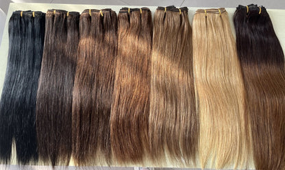 Doreen 160G 200G 240G Série Volume Cabelo Humano Liso Remy Brasileiro Com Tic Tac Extensões de Cabelo Cabeça Inteira 10 Peças 40 a 60 Centímetros