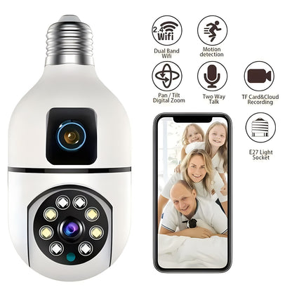 HD 1080P 2.4G Wifi Surveillance Camera Outdoor Dual Lens Dual Screen Security Protection Camera Video Surveillance Camera