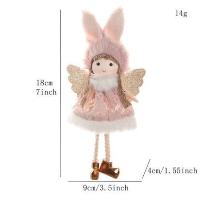 2024 New Year Gift Cute Christmas Angel Doll Xmas Tree Ornament Noel Deco Christmas Decoration for Home Natal Navidad 2023 Decor