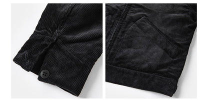 Rugged Bronson Thickened Heavy Corduroy Coat Cossack Short Jacket Fleece Liner Jacket Cool
