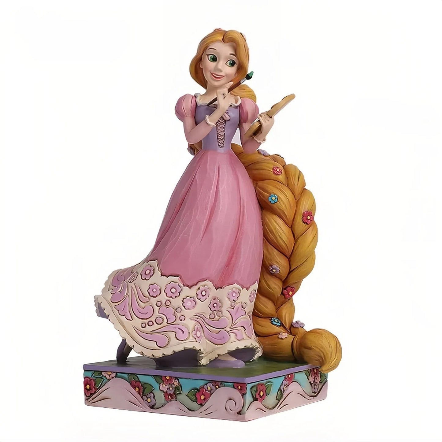 Novos produtos em estoque: Pinturas de personagens de desenho animado, Estatuetas de princesas de cabelo comprido, Brinquedos de estatuetas, Presentes surpresa de aniversário para meninas