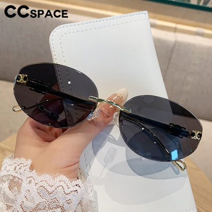 Fashion Rimless Sunglasses Women Trendy Gradient Lens Frameless Square Sun Glasses Female Retro Punk Shades UV400 Eyewear 308336