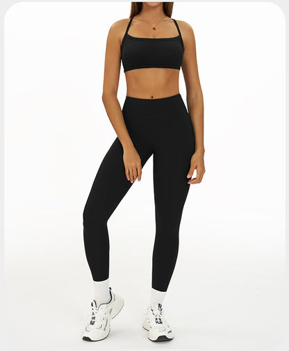 2 Pieces Women's Tracksuit Seamless Yoga Set Workout Outfit Sportswear Gym Clothing High Waist Leggings Fitness Bra Sports Suits