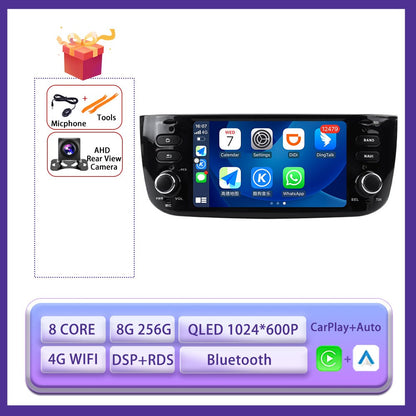 6.2 " Android 15 Auto Carplay Radio For Fiat Linea Punto EVO 2012-2015 Stereo Car Radio Multimedia Player GPS Navi Screen Tools