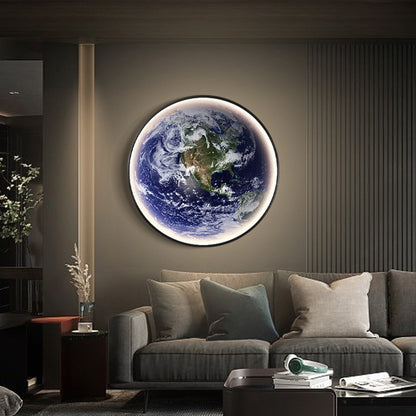 Modern LED Lunar Wall Lamp, Planetary Elegant Design Ceiling Lamp for Bedroom, Living Room Decor