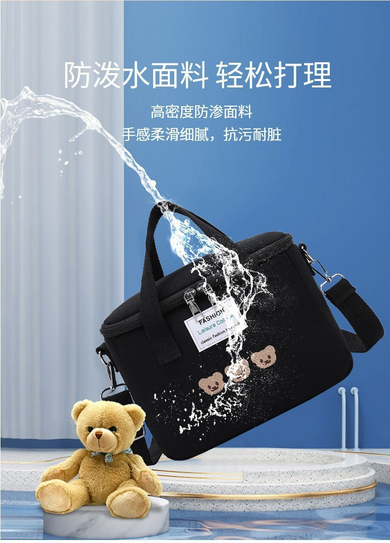 Cartoon Bear Mommy Bag Baby Feeding Bottle Cooler Bag Thermos for Children Thermal Infant Thermo Bottles Mother Kids