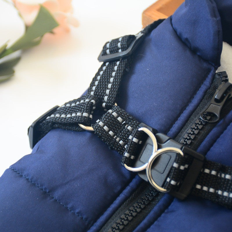 Jaqueta de Inverno Quente para Cães Grandes com Peitoral Impermeável, Casaco para Cães Grandes, Labrador, Chihuahua, Bulldog Francês, Roupas para Cães ao Ar Livre