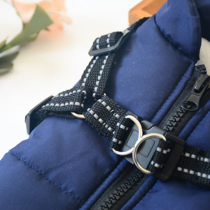 Jaqueta de Inverno Quente para Cães Grandes com Peitoral Impermeável, Casaco para Cães Grandes, Labrador, Chihuahua, Bulldog Francês, Roupas para Cães ao Ar Livre