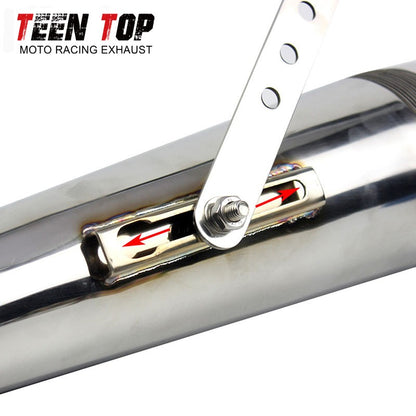 38 40 42 45MM Retro Motorcycle Exhaust Pipe For Harley Honda 125CC 250CC Exhaust Muffler 430mm Punk Racing Tailpipe Escape Moto