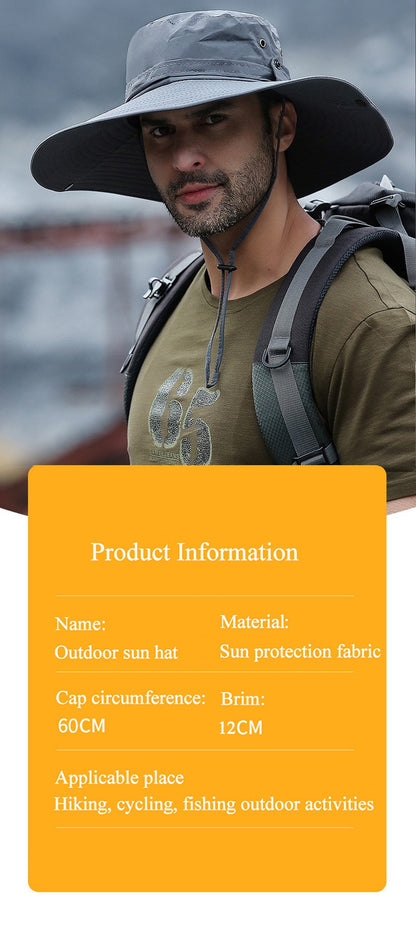 2020 New Fashion Summer Bucket Hat Cowboy Men Outdoor Fishing Hiking Beach Hats Mesh Breathable Anti UV Sun Cap Large Wide Brim