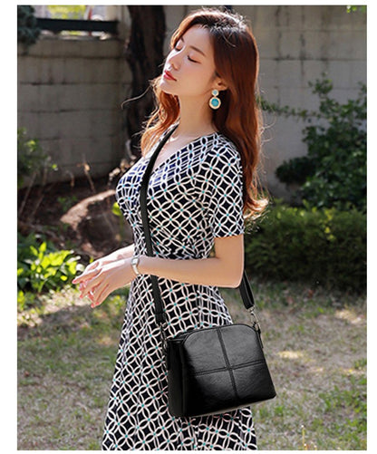 Women's Bags Retro Design Crossbody Bag Trend Quality PU Leather Bucket Shoulder Bags Small Handbags for Women