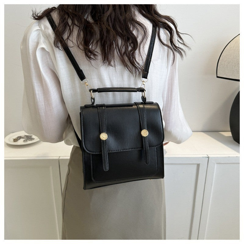 Nova mochila feminina de ombro duplo, moderna, bolsa de ombro único simples e casual, mochila pequena