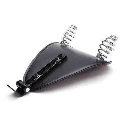 Banco Solo de Couro com Estampa de Jacaré Retrô para Motocicleta Harley Chopper Bobber Honda Yamaha Xs650 Marrom/Preto