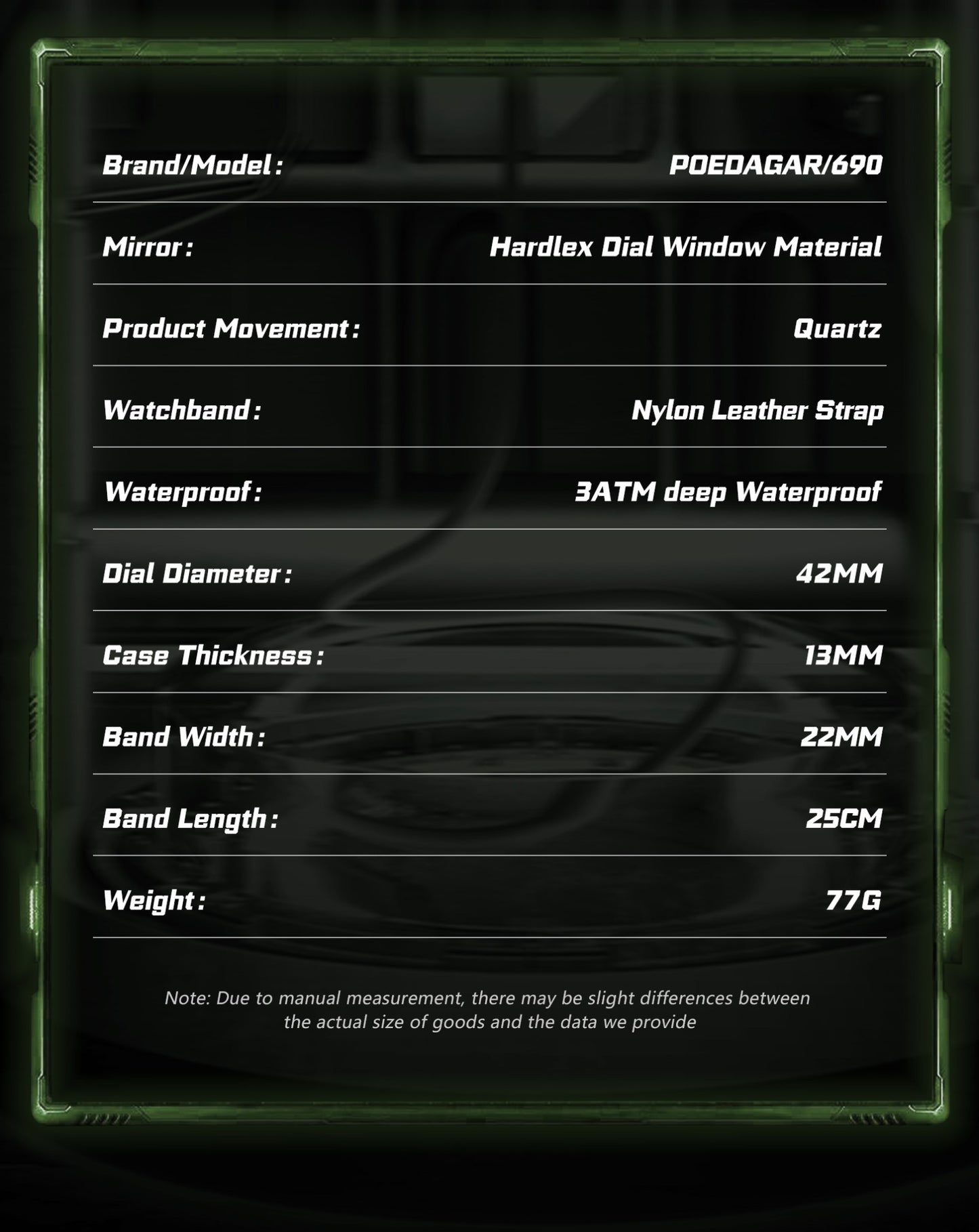 POEDAGAR High Quality Military Watch For Man Waterproof Luminous Date Fashion Men Clock Nylon Leather Quartz Men's Watches Reloj