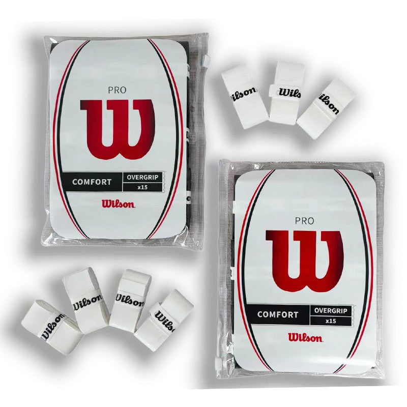 15 peças de overgrip para raquete de tênis Wilson, faixa absorvente de suor, grip de PU para raquete de badminton, fita para grip de tênis, grip para raquete de Padel