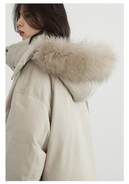 CHIC VEN Women Down Coats Solid Outdoor Loose Casual Down Jacket  Thickened Parka Jackets Female Overcoat Autumn Winter 2023