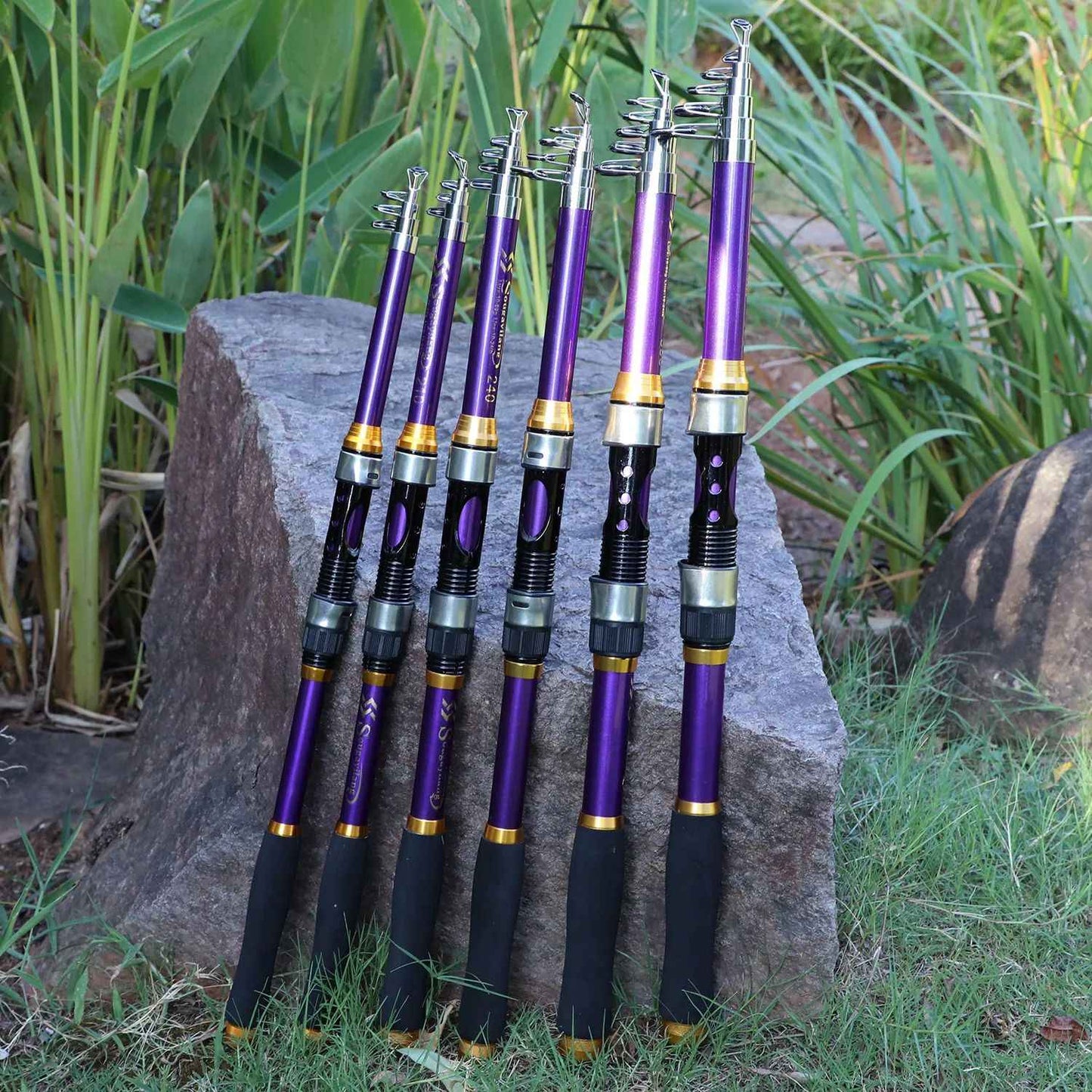 Sougayilang 4 Cores Vara de Pesca Telescópica 1,8m-2,7m Fibra de Vidro Cabo EVA Carpa Vara de Pesca Spinning Peso de Pesca 4,5kg