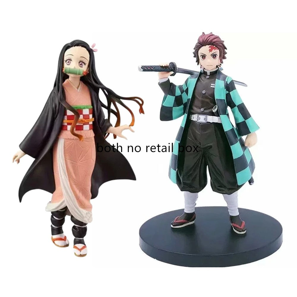 Demon Slayer Kimetsu no Yaiba Bonecos de Ação Kamado Tanjirou Kamado Nezuko Anime Figma Dragão Efeito Brinquedo Modelo PVC Boneca Juguetes
