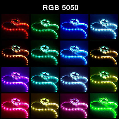 Motorcycle LED Strip Lights 5050 RGB Bluetooth APP Remote Control USB Christmas Decorative Lights for Motorcycle Room Decor