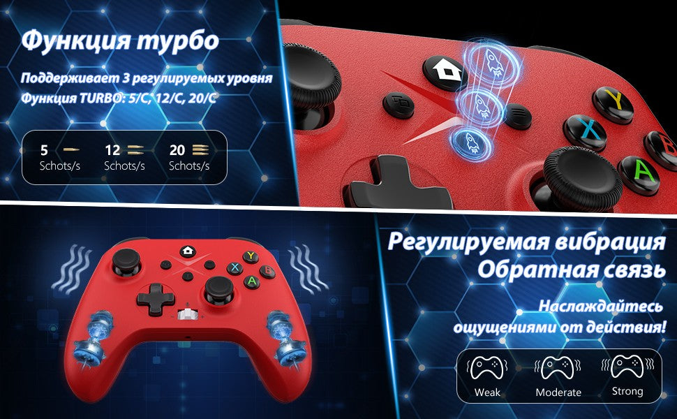 Wireless Gamepad For Xbox One/Xbox Series X/S/ Xbox Controller With Six-Axis Gyro Turbo Function Game Consoles Joystick