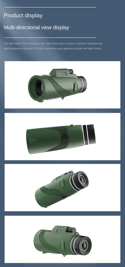 Telescópio Monocular de Alta Definição para Shows, Viagens, Lente Óptica Única para Esportes e Atividades ao Ar Livre