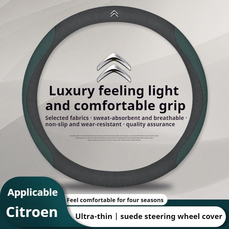 Capa de Volante de Couro para Carro Citroen C1 C2 C3 C4 C5 C6 C4L VTS Berlingo Picasso Aircross Sega Ely See C3-XR Acessórios