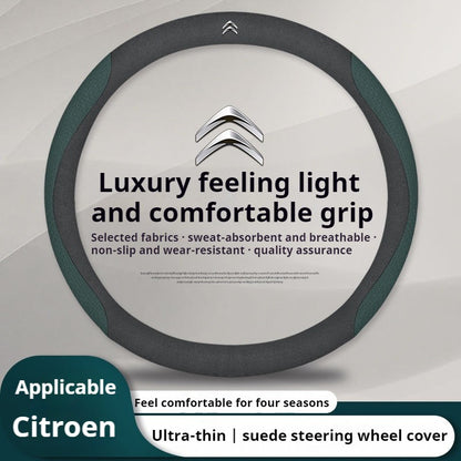 Capa de Volante de Couro para Carro Citroen C1 C2 C3 C4 C5 C6 C4L VTS Berlingo Picasso Aircross Sega Ely See C3-XR Acessórios
