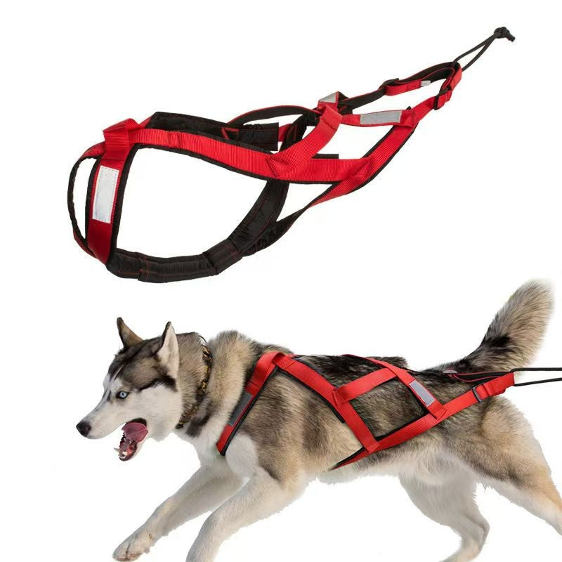 Coleira de Peito para Cães, Arnês para Treinamento de Peso, Cinta de Tração, Huskies, Samoieda, Trenó, Neve, Corda de Tração para Snowboard