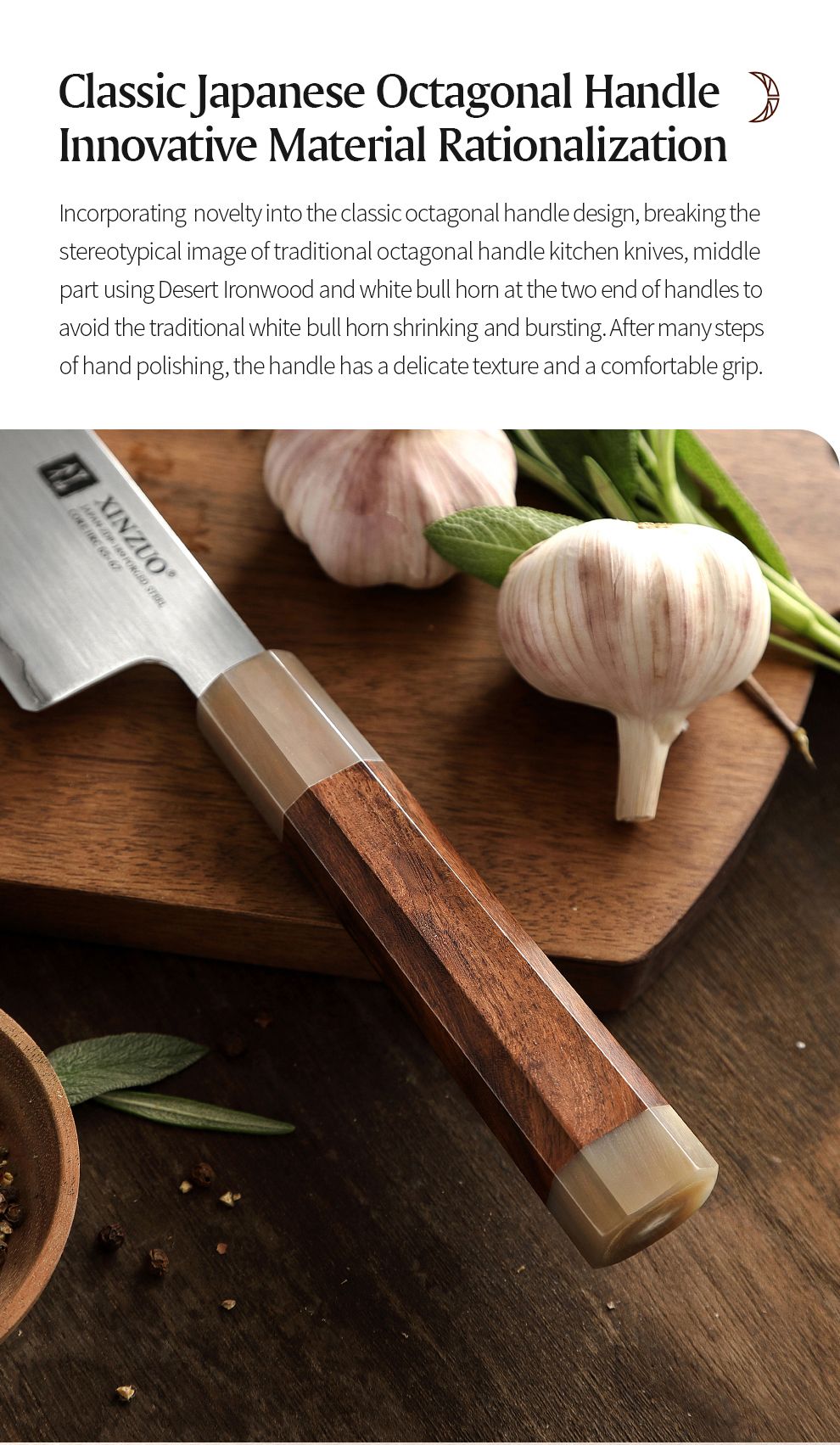 XINZUO 4PCS Kitchen Knives Set Japanese ZDP-189 Composite Steel 65-67 HRC Chef Knife Bread Nakiri Santoku Utility Cooking Tools