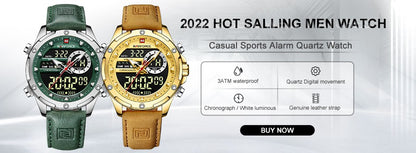 NAVIFORCE Men Military watch Multifunction Chronograph Sports 3ATM Waterproof alarm mode Day And Date Display Male Gifts Clocks