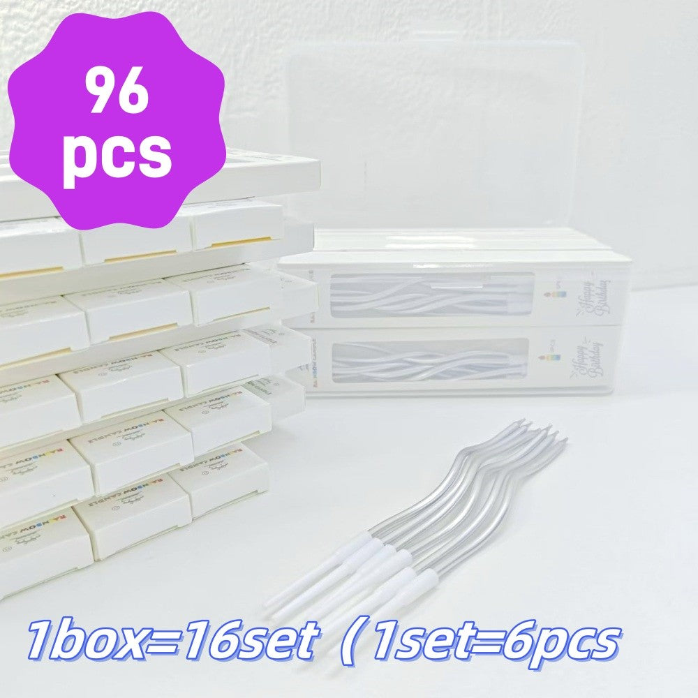 6/12/48pcs Birthday Candles Spiral Cake Candles  Long Thin Cake Candles For Wedding Party And Cake Decoration