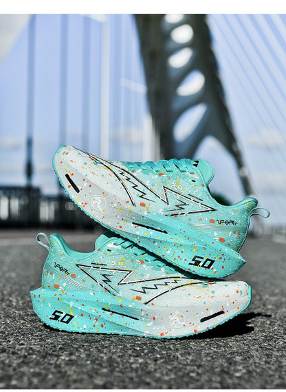 Air Cushion Carbon Plate Running Shoes Jogging Marathon Men Sports Breathable Lightweight Comfortable Nonskid Casual Sneakers