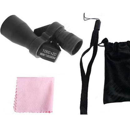 Telescópio Profissional Portátil Infantil 1000X20 Mini Telescópio Externo À Prova de Choque com Pano de Limpeza para Observação de Pássaros e Turismo