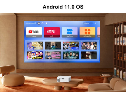 Projetor Android Touyinger L9W Ultra 4K Mini Projetores Full HD Cinema Vídeo Projetor LED Home Theater Beamer Tela Bluetooth