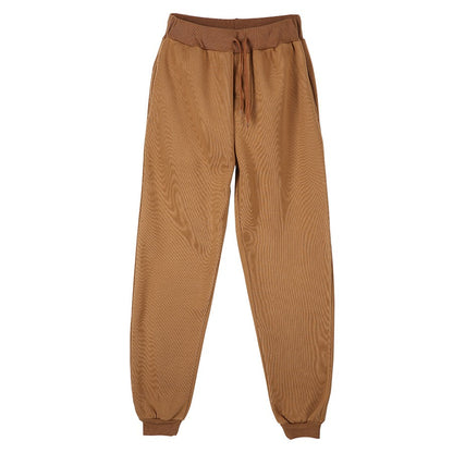 Calças de Moletom Masculinas/Femininas Casuais de Lã Calças Esportivas Unissex Moda Lisa Solta Calças Streetwear Outono Inverno Corrida Fitness P
