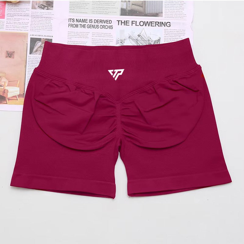 Women's High-quality Sports Elastic Fitness Shorts Peach Belly Yoga Training Running Tight Yoga Shorts