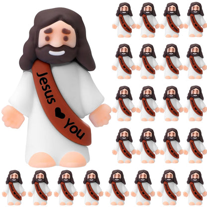 20-200PCS Little Jesus Figures Mini Jesus Figurines in Bulk Hide and Seek Religious Party Favor Sunday School Easter Egg Stuffer