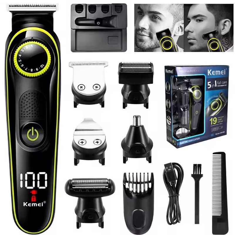 Kemei Electric Hair Clipper Multifunctional Men's Trimmer Electric Shaver Men's Razor Nose Trimmer KM-696 Hair Clipper