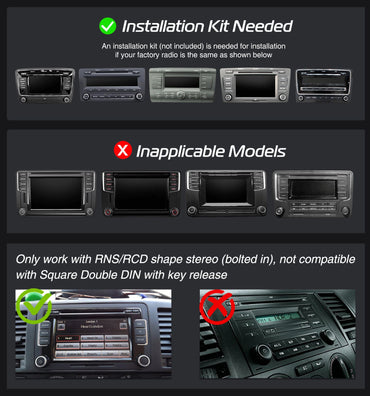 7" Car Stereo Android 14 For VW Volkswagen Jetta Passat Golf MK5 MK6 Apple Carplay GPS Navigation FM Radio WiFi SWC Head Unit BT