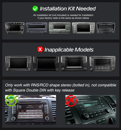 7" Car Stereo Android 14 For VW Volkswagen Jetta Passat Golf MK5 MK6 Apple Carplay GPS Navigation FM Radio WiFi SWC Head Unit BT